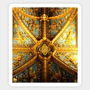 gold in the blue of eternity Sticker